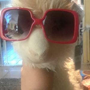 BNWT Red Oversized Sunglasses